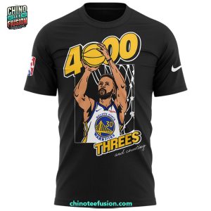 Stephen Curry makes 4000th 3-Pointer Making NBA History 3D T-Shirt