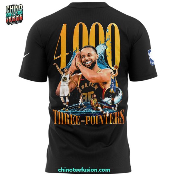 Stephen Curry makes 4000th 3-Pointer Making NBA History 3D T-Shirt