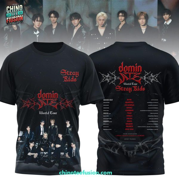 Stray Kids Dominate ATE World Tour 2025 3D T-Shirt