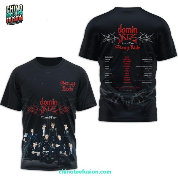 Stray Kids Dominate ATE World Tour 2025 3D T-Shirt