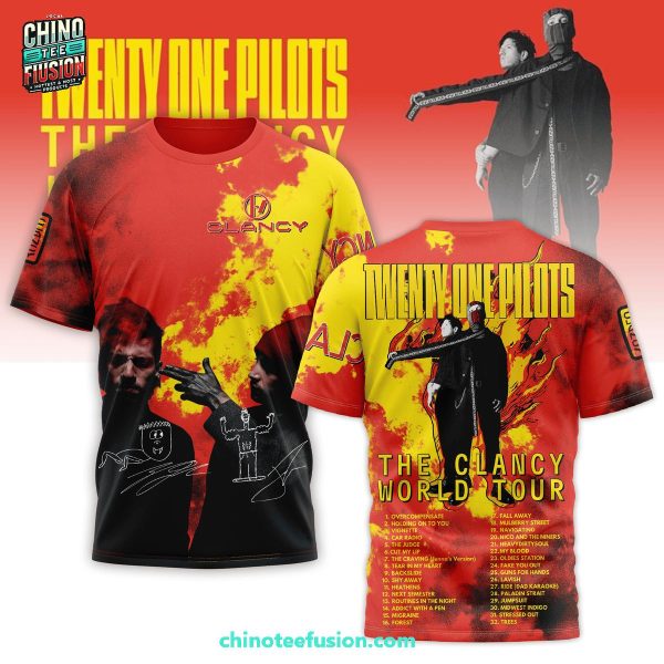 Twenty One Pilots The Clancy World Tour 2025 3D T-Shirt